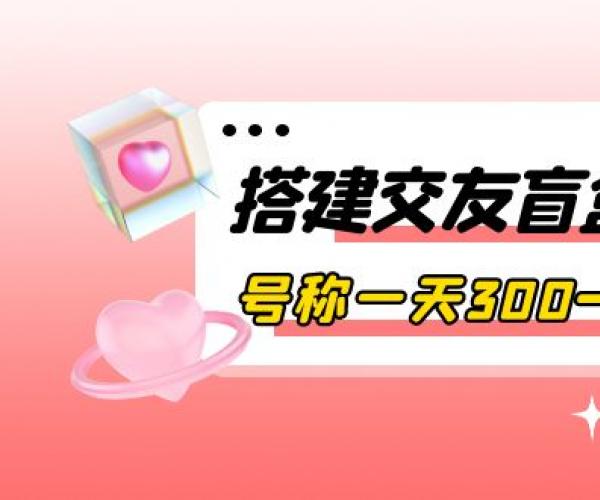 搭建交友盲盒网站，号称一天300—500＋【源码+教程】(2972)